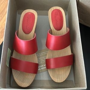 Madewell Red Slide Sandals